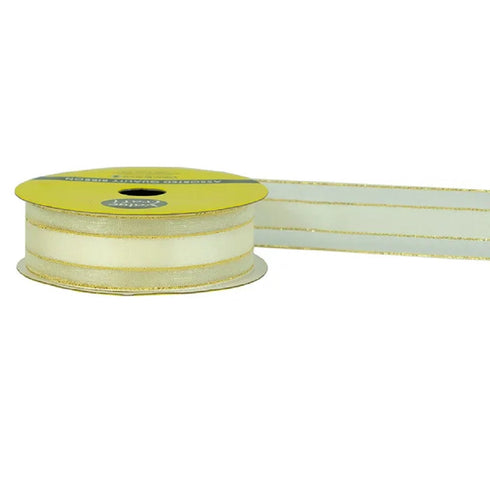 22mm Sheer Edge Satin Ribbons - 4m (available in 13 colours)